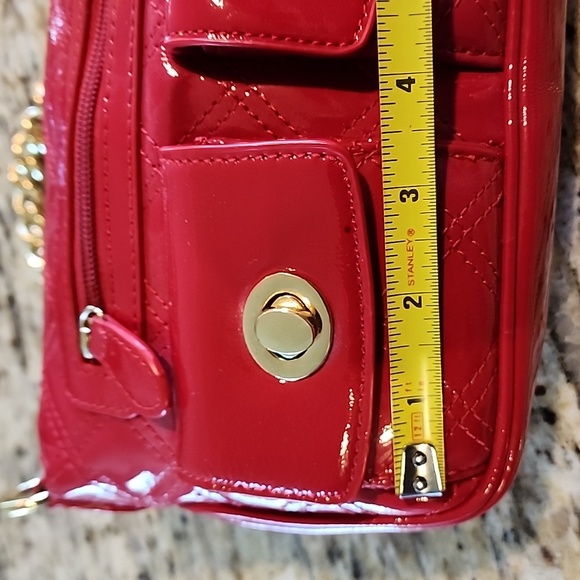 Cherry Red Patent Leather Evening Bag - Picture 9 of 11